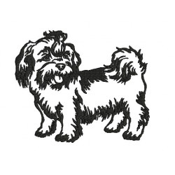 Stickdatei - Shih-Tzu Silhouette